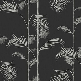 Galerie Ted Baker Eden Black Carmel Bamboo Leaf Wallpaper Roll