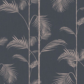 Galerie Ted Baker Eden Blue Carmel Bamboo Leaf Wallpaper Roll