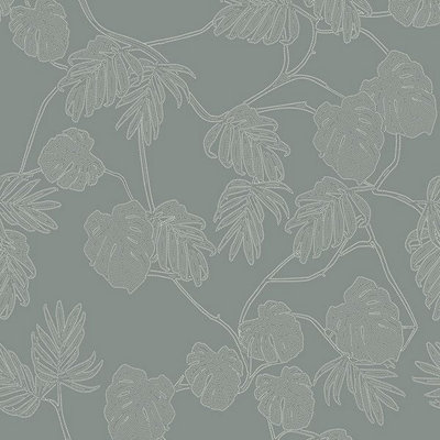 Galerie Ted Baker Eden Blue Leafit Leaf Vine Wallpaper Roll