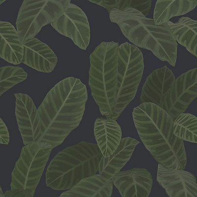 Galerie Ted Baker Eden Blue Piner Large Leaf Wallpaper Roll