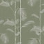 Galerie Ted Baker Eden Green Carmel Bamboo Leaf Wallpaper Roll