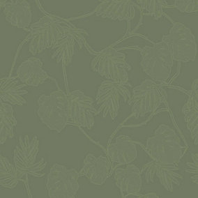 Galerie Ted Baker Eden Green Leafit Leaf Vine Wallpaper Roll
