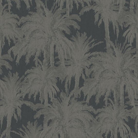 Galerie Ted Baker Eden Silver/Grey Treetops Design Wallpaper Roll