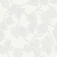 Galerie Ted Baker Eden White/Blue Leafit Leaf Vine Wallpaper Roll