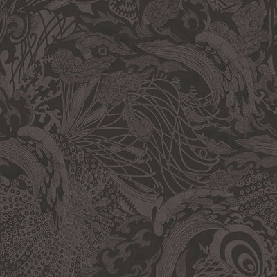 Galerie Ted Baker Fantasia Black Suede Eastern Tide Wallpaper Roll