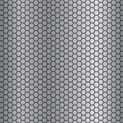 Galerie Ted Baker Fantasia Metallic Silver/Grey Geometric Hexie Wallpaper Roll