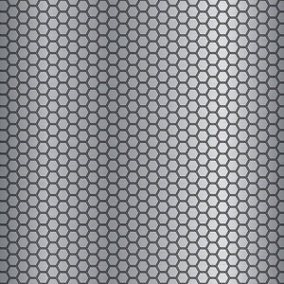 Galerie Ted Baker Fantasia Metallic Silver/Grey Geometric Hexie Wallpaper Roll