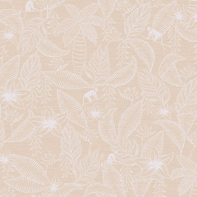 Galerie Ted Baker Fantasia Pink Monflo Leaf Wallpaper Roll