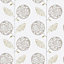 Galerie Tempo beige grey floral abstract abstract smooth wallpaper