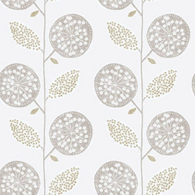 Galerie Tempo beige grey floral abstract abstract smooth wallpaper