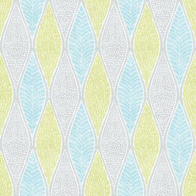Galerie Tempo blue green grey abstract leaf smooth wallpaper