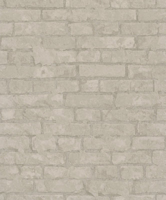 Galerie Terra Grey Brick Design Eco Clay A4 Wallpaper Sample