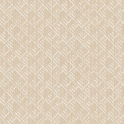 Galerie TexStyle Beige Geometric Block Flock Wallpaper Roll