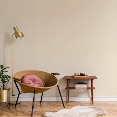 Galerie TexStyle Beige Greek Key Texture Wallpaper Roll