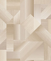 Galerie TexStyle Beige Shape Shifter Wallpaper Roll