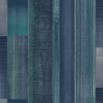 Galerie TexStyle Blue Agen Stripe Wallpaper Roll