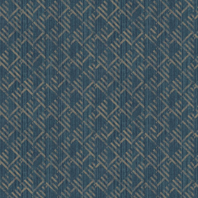 Galerie TexStyle Blue Geometric Block Flock A4 Wallpaper Sample