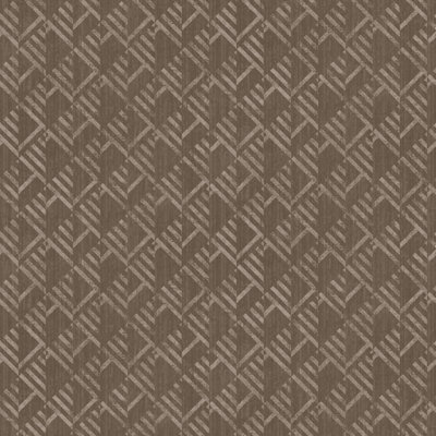 Galerie TexStyle Brown Geometric Block Flock Wallpaper Roll