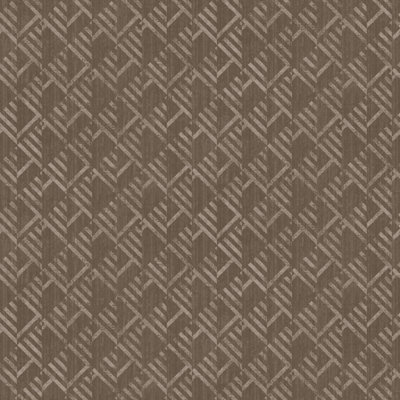 Galerie TexStyle Brown Geometric Block Flock Wallpaper Roll