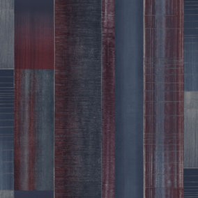Galerie TexStyle Navy Agen Stripe Wallpaper Roll