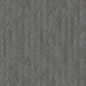 Galerie Texture FX Black Silver Fibre Weave Textured Wallpaper