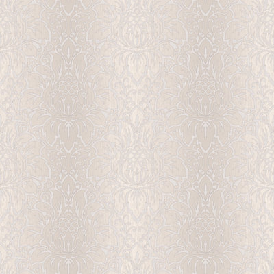 Galerie Texture Style Cream Leaf Damask Smooth Wallpaper