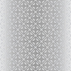 Galerie Texture Style Silver Grey Criss-Cross Geometric Smooth Wallpaper