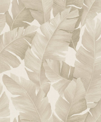 Galerie The New Design Book Beige Palm Leaf A4 Wallpaper Sample