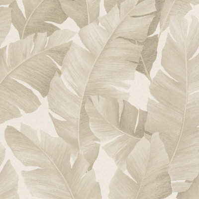 Galerie The New Design Book Beige Palm Leaf Wallpaper Roll