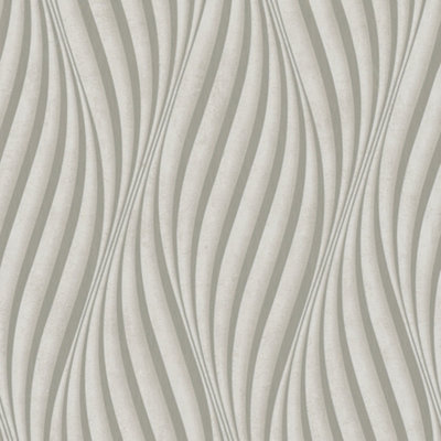 Galerie The New Design Book Beige Sheen Wave Ribbons Wallpaper Roll