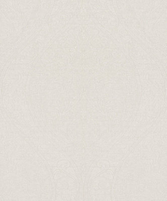 Galerie The New Design Book Collection Metallic Beige Art Nouveau Large Ogee Damask A4 Wallpaper Sample