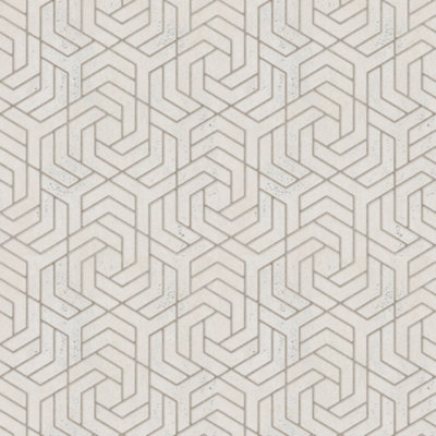 Galerie The New Design Book Gold Beige Geometric Embossed Wallpaper