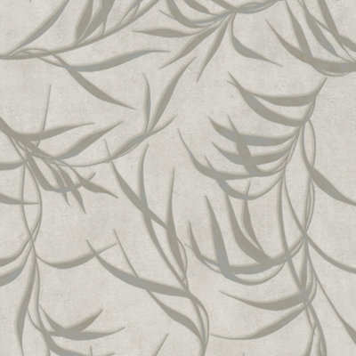 Galerie The New Design Book Metallic Beige Leaf Wallpaper Roll