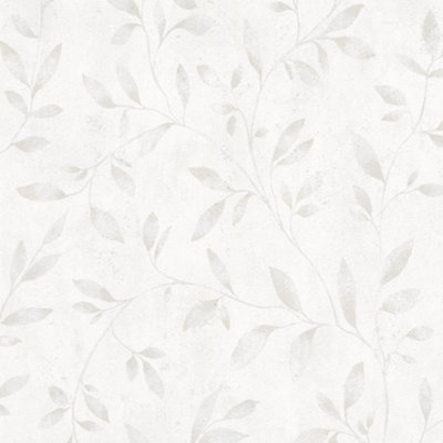 Galerie The New Design Book White Leaf Wallpaper
