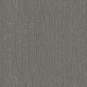 Galerie The New Textures Book Anthracite Shimmer Vertical Weave Wallpaper Roll
