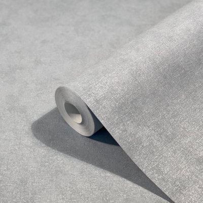 Galerie The New Textures Book Lilac/Grey Linen Texture Wallpaper Roll