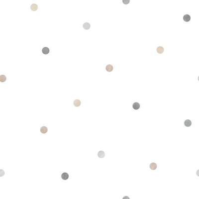 Galerie Tiny Tots 2 Beige Grey Tan Dots Smooth Wallpaper