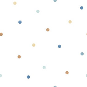 Galerie Tiny Tots 2 Blue Beige Dots Smooth Wallpaper