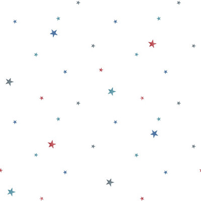 Galerie Tiny Tots 2 Blue Stars Smooth Wallpaper