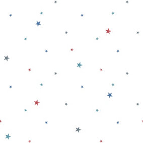 Galerie Tiny Tots 2 Blue Stars Smooth Wallpaper