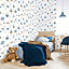 Galerie Tiny Tots 2 Brown Sky Blue Navy Transportation Smooth Wallpaper