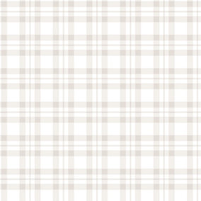 Galerie Tiny Tots 2 Greige Plaid Smooth Wallpaper