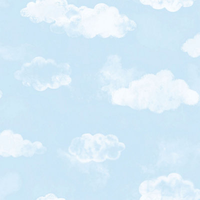 Galerie Tiny Tots 2 Sky Blue Cloud Smooth Wallpaper