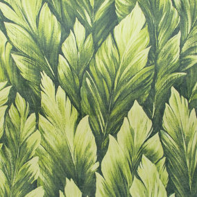 Galerie Tropical Collection Avocado Somoa Inspired Tropical Leaves Wallpaper Roll