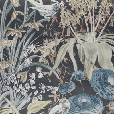 Galerie Tropical Collection Blackberry Mo'orea Inspired Flowers And Birds A4 Wallpaper Sample
