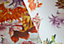 Galerie Tropical Collection Coconut Multi-color Flower Rain Design 4-Panel Wall Mural