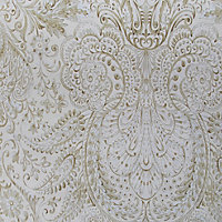 Galerie Tropical Collection Coconut Tahiti Inspired Damask Wallpaper Roll