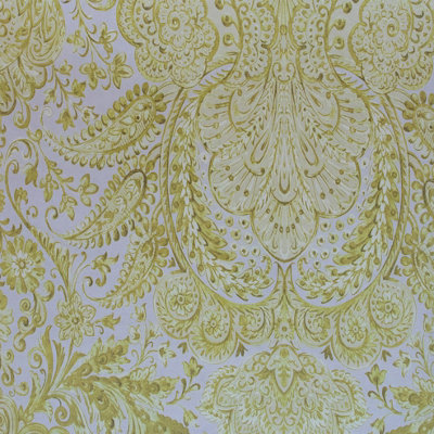 Galerie Tropical Collection PineappleTahiti Inspired Damask Wallpaper Roll