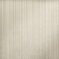 Galerie Universe Oat Beige Jupiter Metallic Stripe Wallpaper Roll