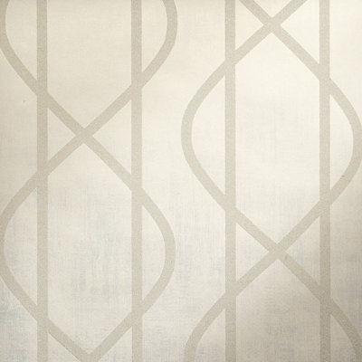 Galerie Universe Oat Beige Saturn Glass Stone Geometic Lines Wallpaper Roll